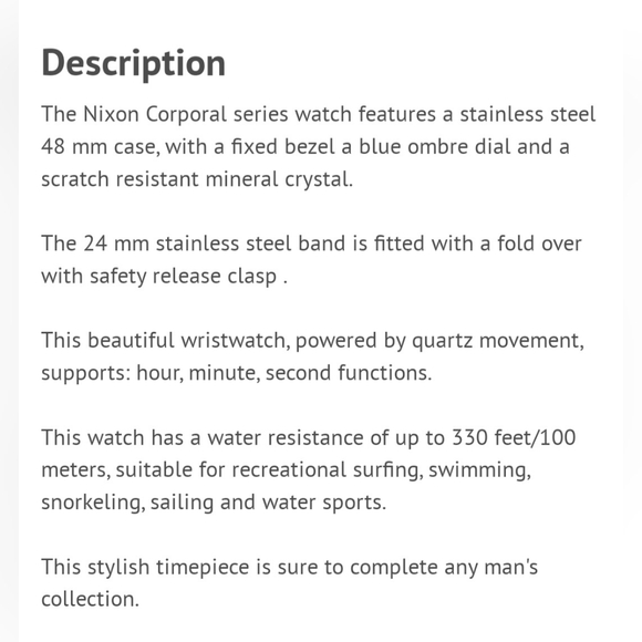 Nixon Corporal SS A346-2655 *NWT* - Picture 4 of 7